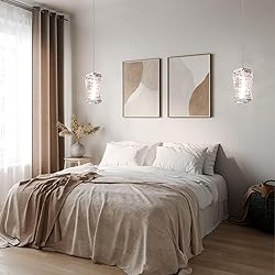 Cainjiazh Crystal Pendant Light Fixture Modern