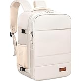 GMAK Travel Backpack for Men Women, 20L Carry on Backpack with USB Charging Port, 15.6 inch Laptop Backpack Lightweight Cabin Bag Casual Daypack Luggage Bags for Travel, College, Business, Beige