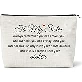 Sister Cosmetic Bag Gifts from Sisters Birthday Gifts for Sisters Adult Best Sister Ever Gift Ideas for Women Makeup Bag Birthday Christmas Graduation Gift Ideas for Friend Travel Toiletry Pouch