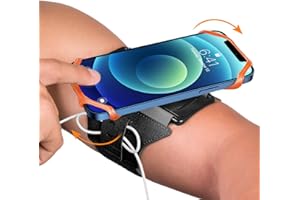 VUP Running Armband 360°Rotatable for iPhone 15/14/13/Pro Max/Pro/Mini/12/11/SE/Xs/XR/X/8/7/Plus, Fits All 4-6.7 Inch Smartph