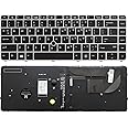 New Backlit Keyboard for HP EliteBook 840 G3 840 G4 745 G3 745 G4 848 G3, P/N 901042-001 903008-001 836308-001 6037B0126901 Silver Frame US Layout Laptop Keyboard (not with Pointer)