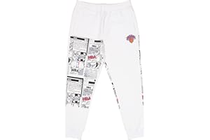 FISLL NBA Teams Men's Comic Book Newsprint Fashion Jogger Sweatpants