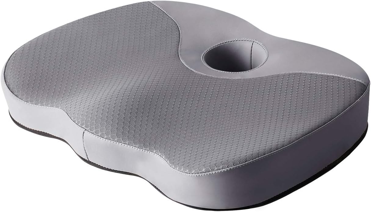 OLYDON Memory Foam Sciatica Donut Pillow for Sitting,Tailbone (Coccyx) and Lower Back Pain Relief Cushion,for Office Chair,Wheelchair,car,etc. (Black): Health & Personal Care