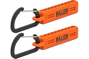 Screwdriver Bit Holder Storage Organizer – Railer 10-Hole Orange Bit Holder with Carabiner - 2 Pack