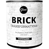 Giani Brick Transformations Whitewash Paint for Brick and Fireplaces- 16 oz Pint