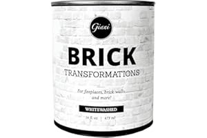 Giani Brick Transformations Whitewash Paint for Brick and Fireplaces- 16 oz Pint