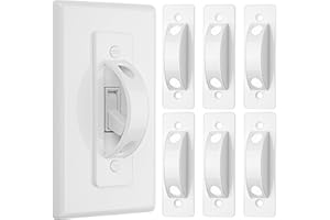 Bates Light Switch Guard, 6 Pack, White Toggle Switch Cover, Child Proof Blocker, Lightswitch Guard