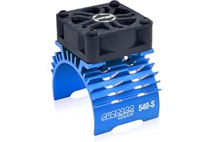 SURPASS HOBBY USA Surpass Hobby RC Cooling Fan,28000RPM Alluminum Motor Fan with Heatsink for RC Car 1/8 1/10 Scale 540 550 3650 3660 3670 Motor (Black Blue)