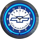 Neonetics Cars and Motorcycles Genuine Chevrolet Neon Wall Clock, 15-Inch, Blue Chevy