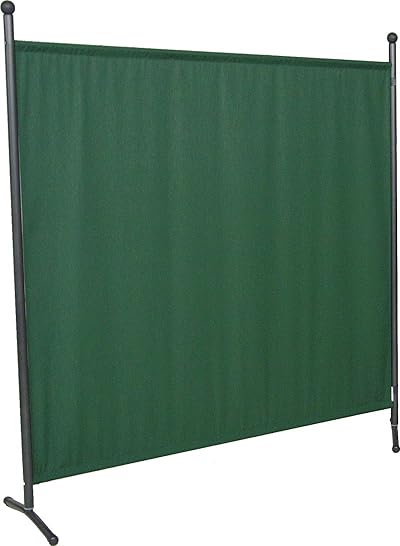 ANGERER Stellwand 178 x 178 cm, Sicht- & Sonnenschutz, Raumtrenner, Innen & Outdoor Büro Balkon/Terrasse, Schlafzimmer, Garten, Made in Germany, waschbare Bezüge, Polyacryl grün