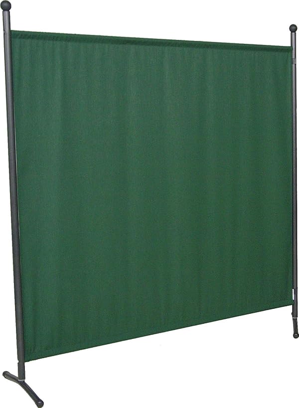 ANGERER Stellwand 178 x 178 cm, Sicht- & Sonnenschutz, Raumtrenner, Innen & Outdoor Büro Balkon/Terrasse, Schlafzimmer, Garten, Made in Germany, waschbare Bezüge, Polyacryl grün