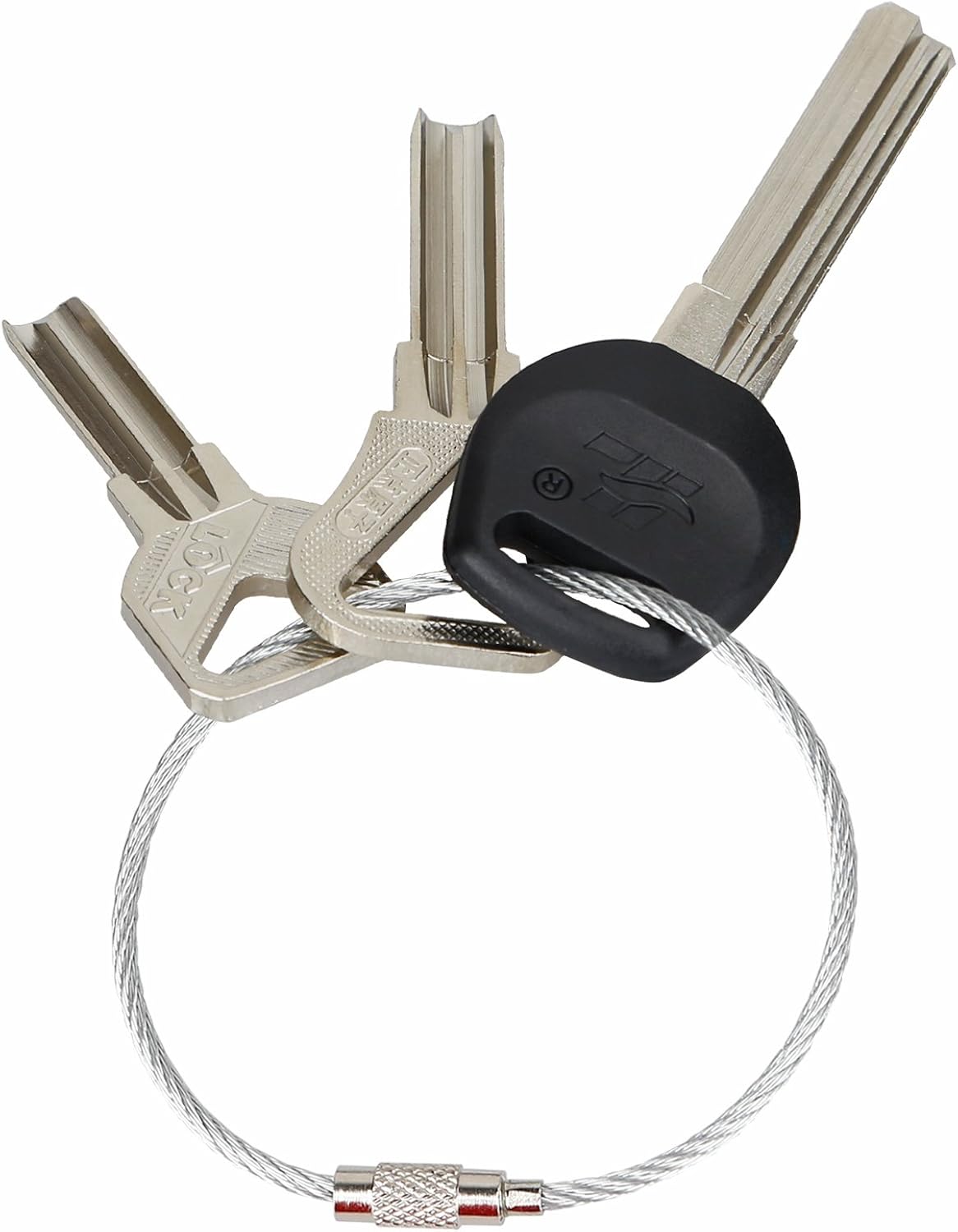 Pawfly Wire Keychain Cable 6 inch Stainless Steel Key Ring Loop for Outdoor Hiking: Clothing
