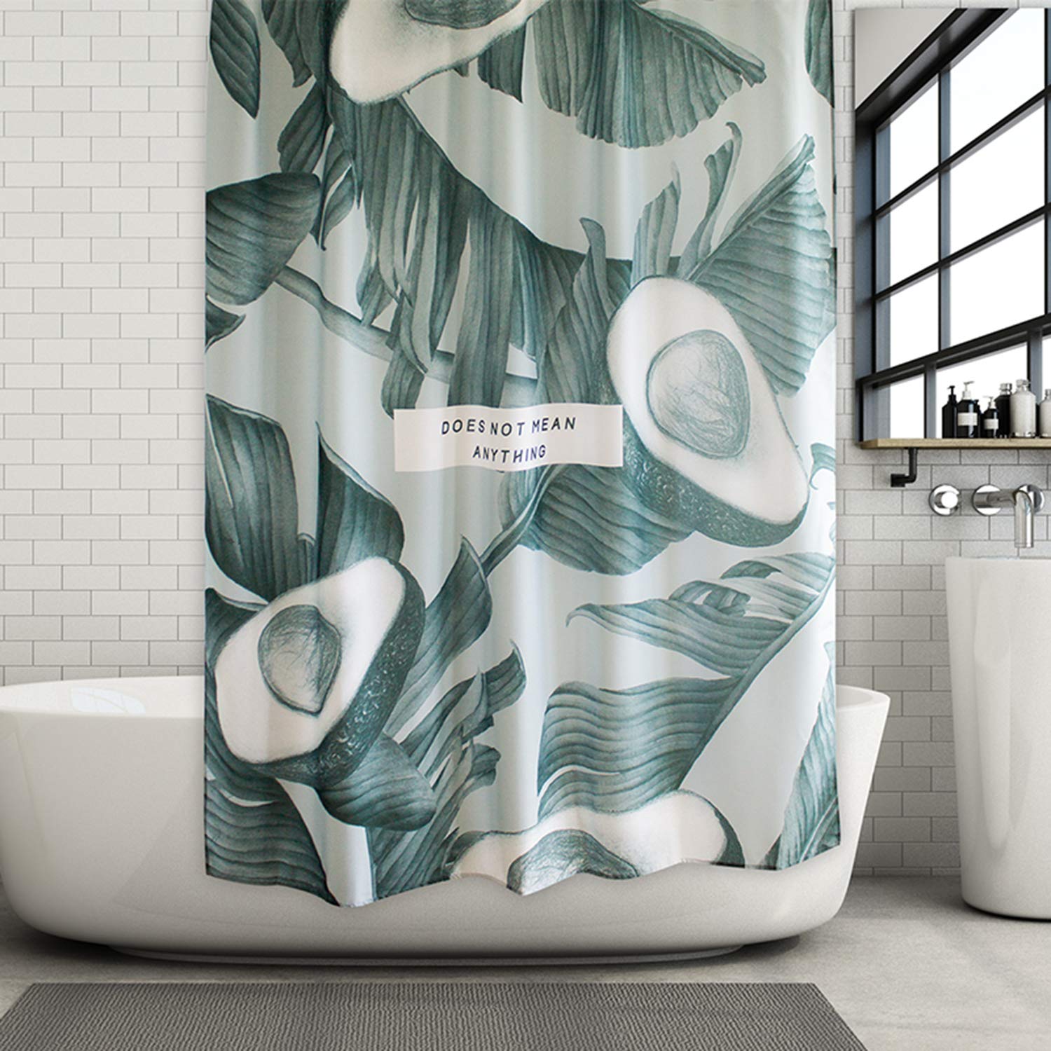 Simple Nature Art Drawing Waterproof Fabric Home Bathroom Party