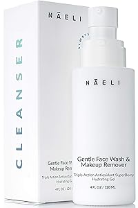 Gentle Face Cleanser - Hydrating Face Wash Gel with Natural SuperBerry Antioxidants, Vitamin C & Hyaluronic Acid, Removes Impurities & Makeup, Soothes & Softens Skin - Vegan, Oil Free, Paraben Free & Non-Comedogenic, 4 oz