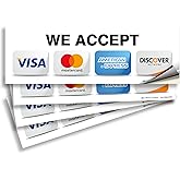 Amazon.com : Novosta Credit Card Sign - 2 Pack - We Accept - Visa ...