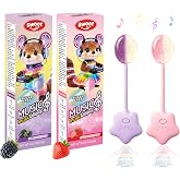 SWOOT Music Lollipop 2 Pack, Singing Lollipops, Beaver Shape, 3 Songs | 2 individually wrapped beaver lollipops with bone conduction, 3 songs, up to 2.5 hours, sugar-free, strawberry &amp; blackberry