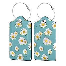 Docsckus 2 PCS PU Leahter Luggage Tag with