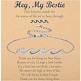 OAVOOK Friendship Bracelets Birthday Gifts for Women Best Friend Sister Gifts Wave Bracelet for Women For Birthday, Christmas, New Year