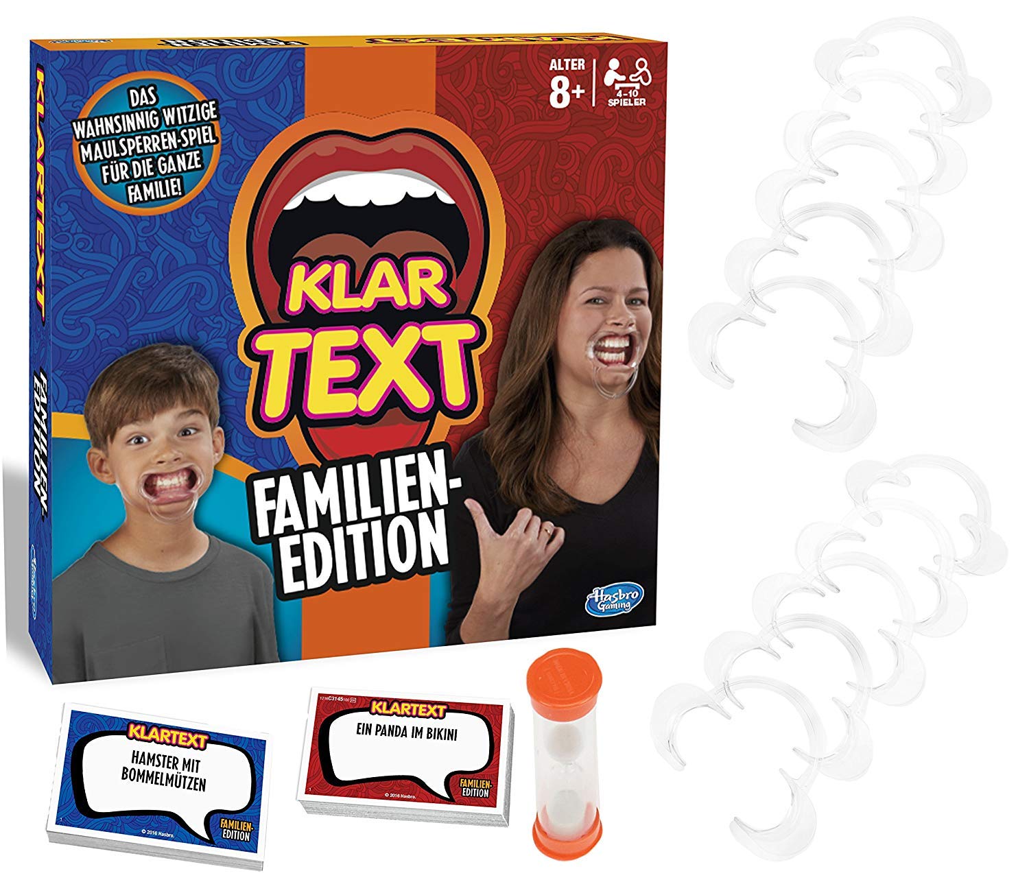 Hasbro C3145100 Clear Text Family Edition, Party Game with Laughter Guarantee for Small and Large, from 8 Years