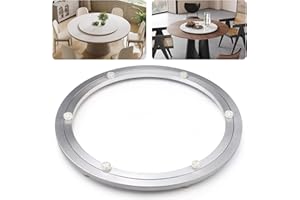 LELE LIFE 14in Lazy Susan Hardware, Heavy Duty Aluminium Alloy Round Smooth Rotating Lazy Susan Bearing Base Turntable for Di