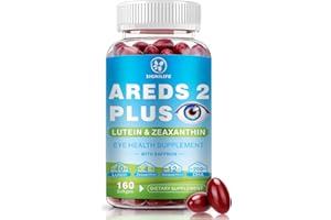 SIGNILIFE AREDS 2 + Advanced Eye Vitamins Softgels-40mg Lutein and 4mg Zeaxanthin with Vitamins C, E, Saffron, Astaxanthin & DHA -Supports Macular Health,Dry Eye,Eye Strain, Night Vision-160 Softgels