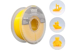 Likesilk 3D Printer Filament PLA F 3D Printing Filament 1.75mm Dimensional Accuracy +/- 0.02 mm, PLA F Yellow 1KG