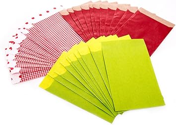 Set 3 X 25 Kleine Papiertute Geschenktute Papier Flachbeutel 9 5 X 14 2 Cm Rot Grun Weiss Kariert Verpackung Kleinteile Kunden Geschenke Gastgeschenk Mitgebsel Give Away Amazon De Burobedarf Schreibwaren