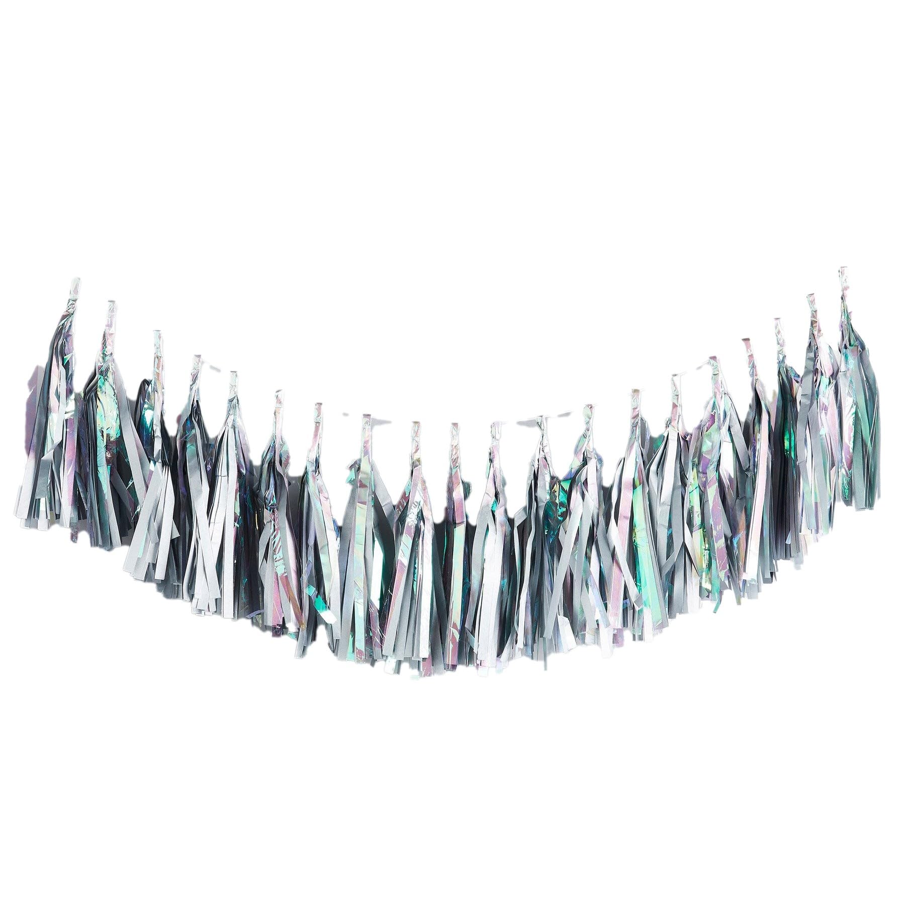 CLUB GREEN Iridescent Tassel Garland, 29.5 x 1 x 19 cm