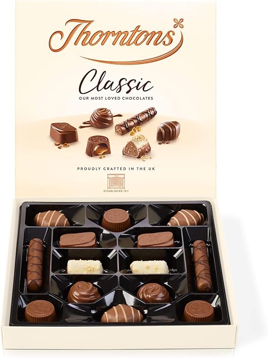Thorntons Classic Collection of Milk White and Dark Chocolates, 150 g, Pack of 1: Amazon.co.uk: Grocery