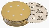 Mirka 23-624-220 6" 6-Hole 220 Grit Dustless Hook & Loop Sanding Discs - 50 Pack