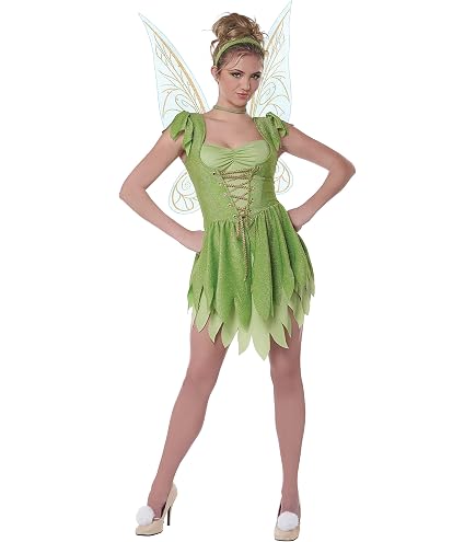 green mini dress tinkerbell Women Costume Fairy Adult Halloween Sexy Elf Cosplay FW24/25