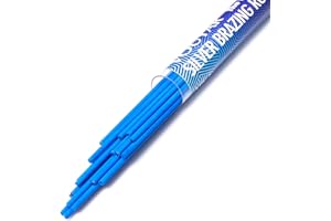 VOUYAR 20 Sticks Flux Coated Brazing Rods Bcup-5 15% Silver Solder Phos Copper Brazing Alloys Flat Welding Rods Industry 1/16" x 18" for Air Conditioning Refrigerator Cold Storage HVAC Units