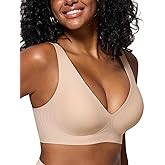 As Fairy Bras for Women Deep V Seamless Wireless Support Lift No Underwire Plunge Bralettes Full Coverage Push Up Bra