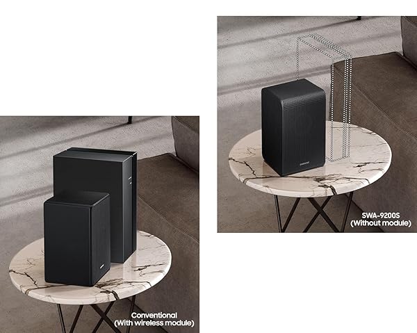 SAMSUNG SWA-9200S WIRELESS REAR SPEAKER KIT, UPGRADE SOUNDBAR SYSTEM TO TRUE SURROUND SOUND EXPERIENCE, 2022