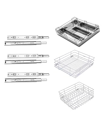 Steel Gold 3 Piece 21x20x4 21x20x6 21x20x8 3 Piece Drawer