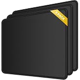 YUGMCOCE 3 Pack Mouse Pad, Ultra-Smooth Gaming Mousepad,with Non-Slip Rubber Base Washable Computer Mouse Pads Mouse Mat for Laptop Office &amp; Gaming 10.2&ldquo;x8.3&rdquo; Black