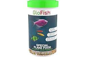GloFish Special Flake Food for Fish, 3.17 Ounces, Treat and Small to Mid-Sized Tropical Freshwater Fish to a Nutritionally Complete Blend