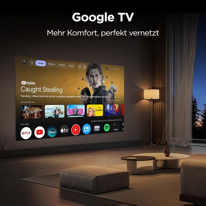 75Q7D Pro SQD-Mini LED 75 Zoll Fernseher, 4K Smart TV, Google TV