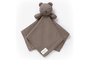 Bleu La La Organic Cotton Baby Lovey Security Blanket – Ultra-Soft Comfort Blanket for Newborns & Toddlers, Plush Snuggle Toy