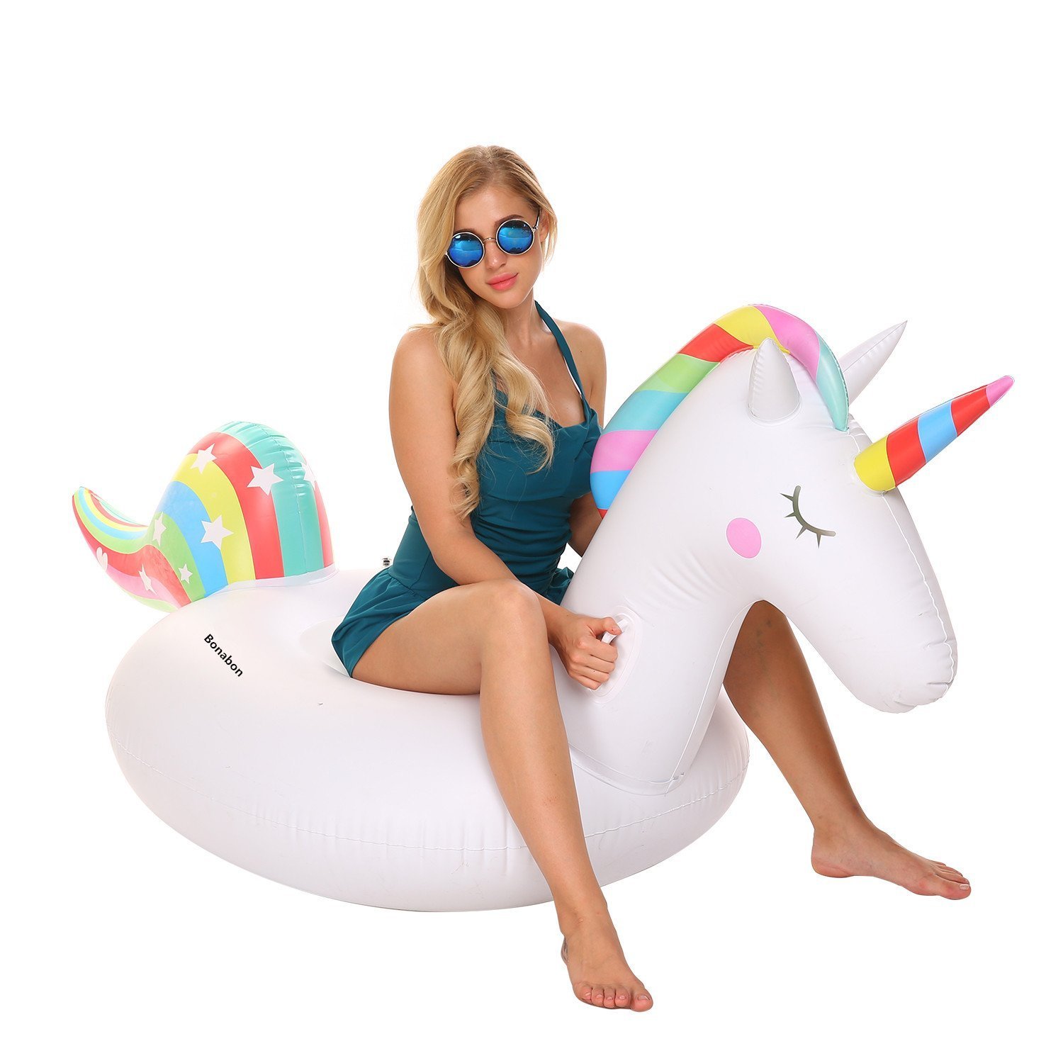 Bouée Licorne Gonflable Géant Flotte Licorne dans la Piscine pour Fête de Piscine pour Enfant et Adulte