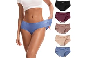 INNERSY Women's Thin & Soft Modal Underwear No Show for Summer Everyday Wear Hipster Panties 5-Pack