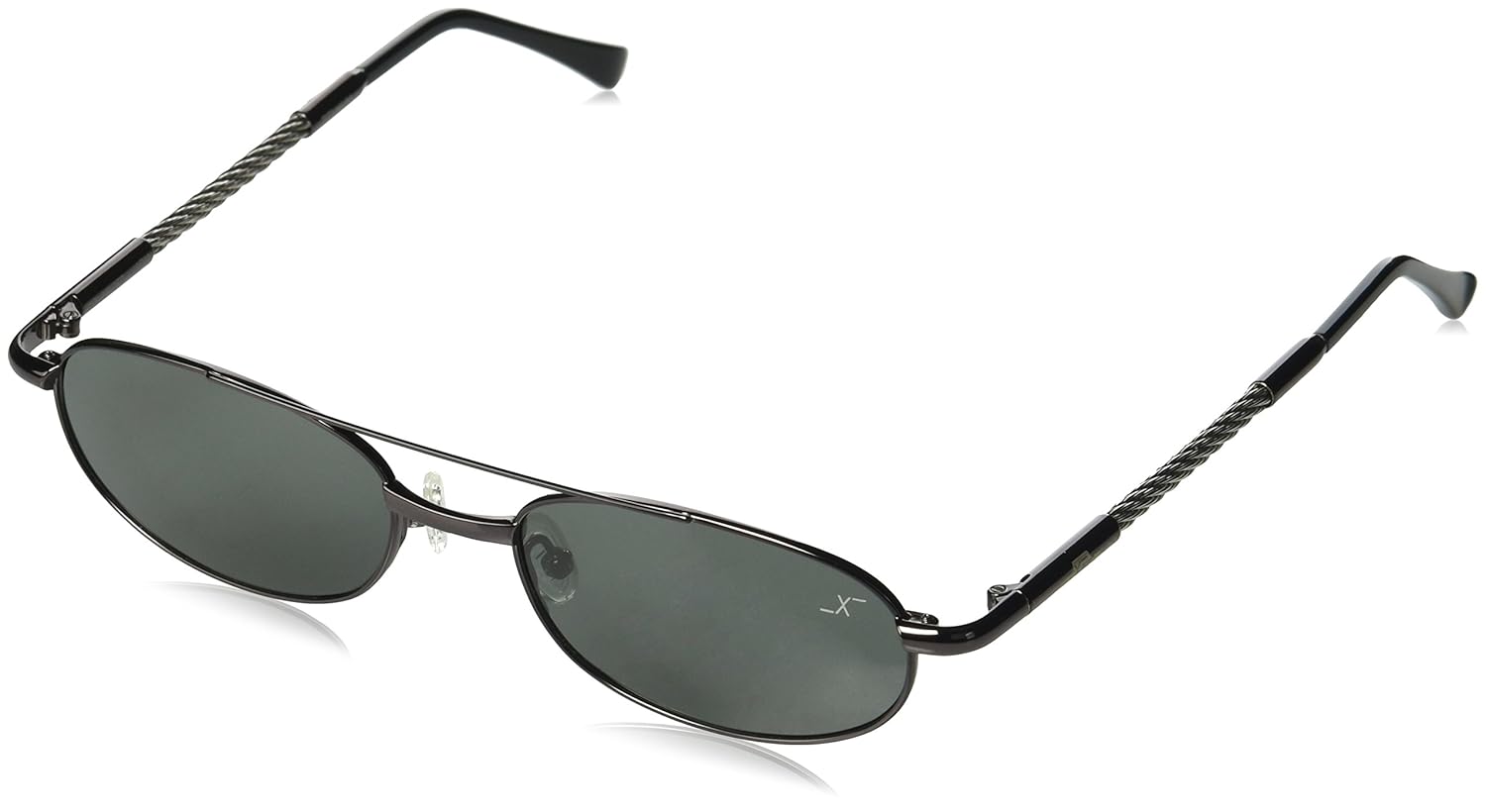 Xezo de alambre de titanio y cable de acero polarizadas UV Vintage gafas