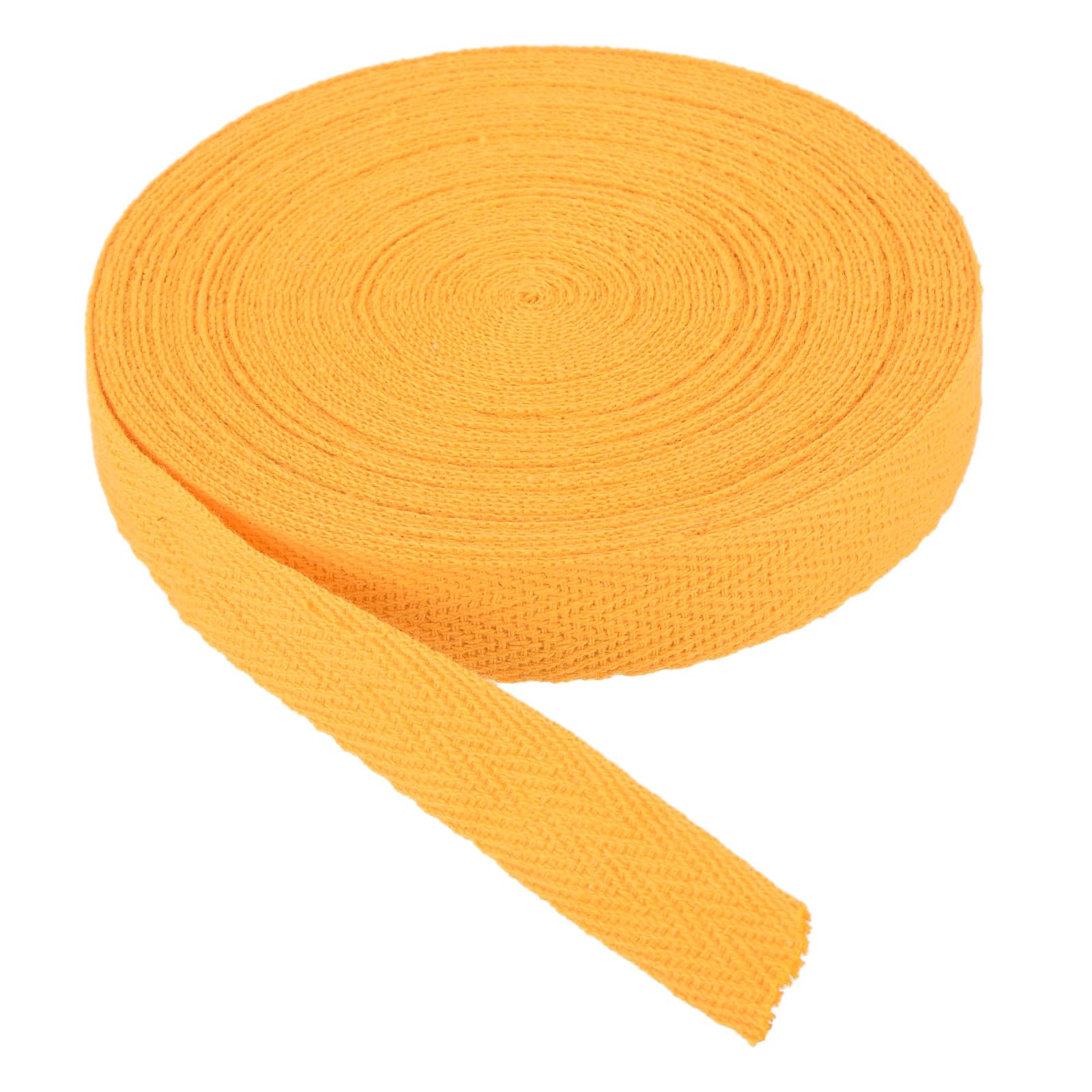 PATIKIL Cotton Twill Tape 15mm(5/8") 9m(10 Yards) Cotton Ribbon Bias Binding Tape Herringbone Webbing Trim for Sewing Gift Wrapping DIY Ginger Yellow
