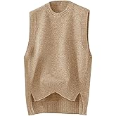 Verdusa Women's Old Money High Low Sweater Vest Sleeveless Cozy Knit Tops Fall Clothes