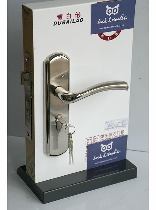 Lock&Handle Door Handles Lever Lock Internal External Chrome Brushed