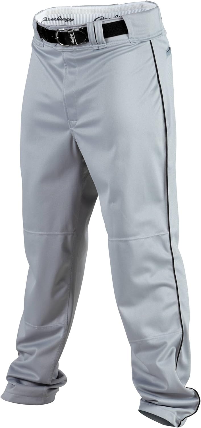 Baseball/Softball Premium Youth Rawlings SemiRelaxed Pants Piped Fit