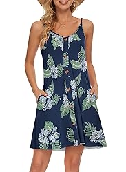 MISFAY Women Summer Spaghetti Strap Button Down V