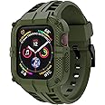 T-ENGINE Rugged Watch band Compatible with Apple Watch Series 9 Band for 41mm 40mm 38mm SE 9/8/7/6/5/4/3 for Men Women (41mm/40mm/38mm, Military Green)