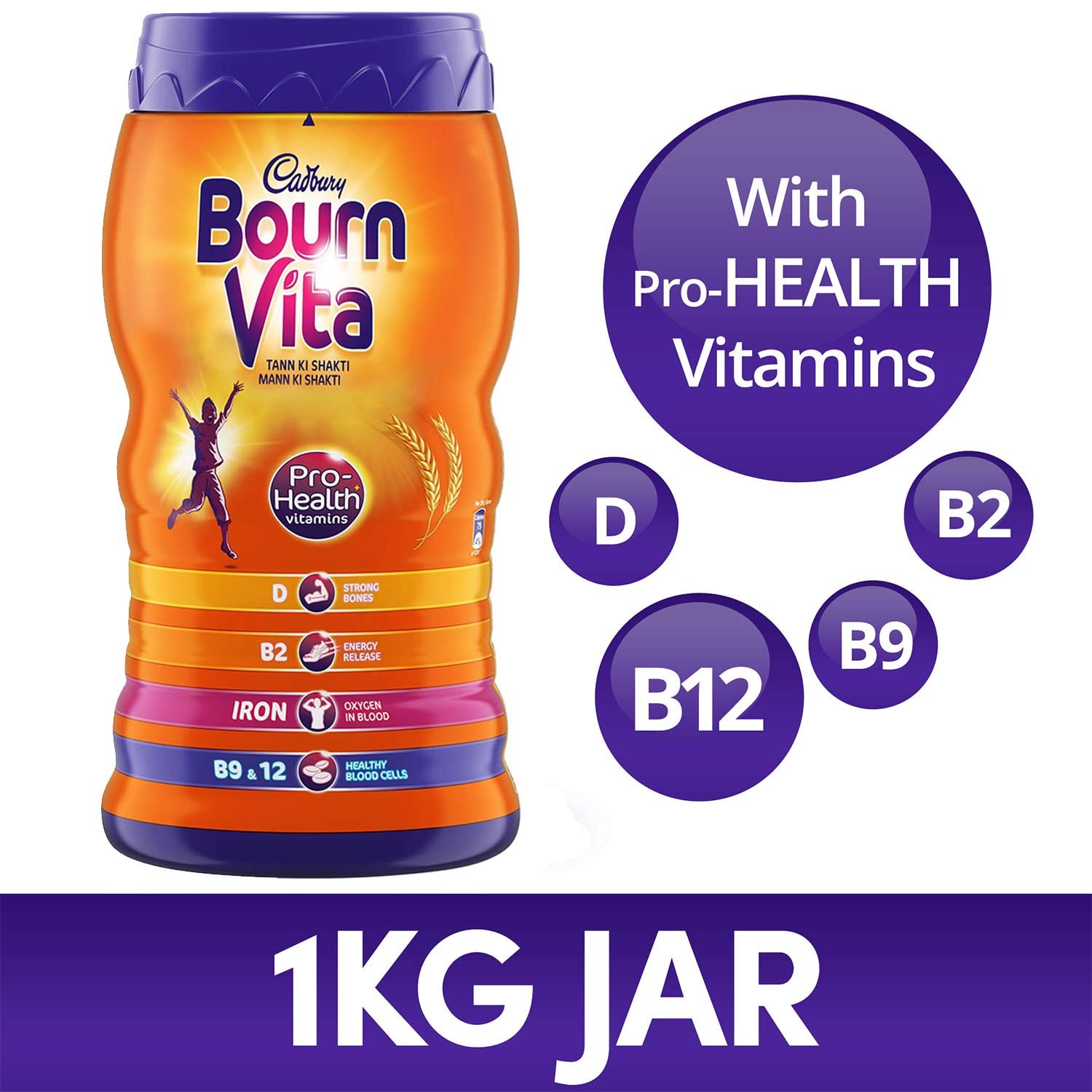 (Back) Bournvita ProHealth Chocolate Drink, 1 kg Jar At Rs.215/ Only