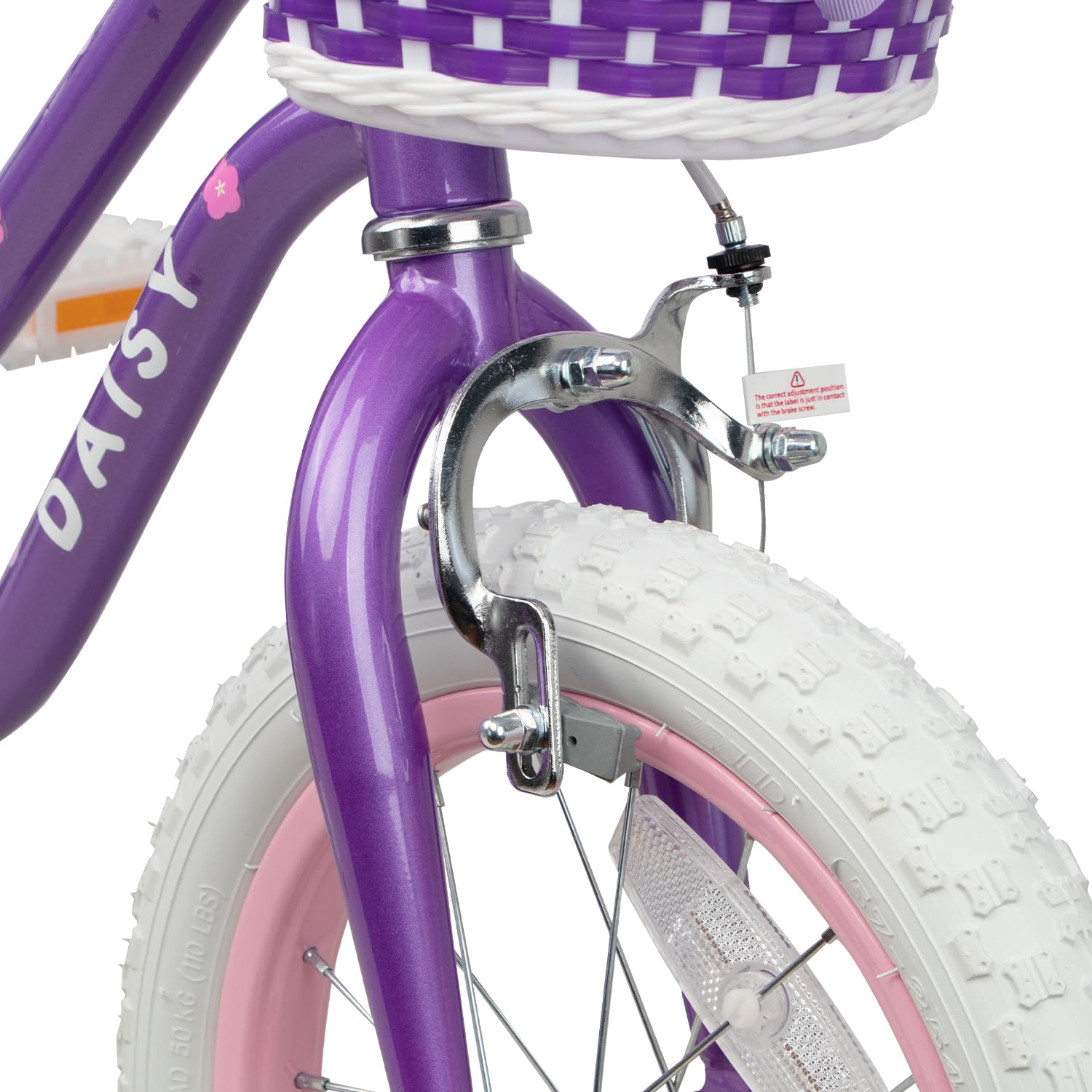 Daisy Girls Bike, 12 14 16 Inch Kids Bike for Ages 2-7 Years Old Children, Princess Style Kids Bicycle with Training Wheels & Basket & Streamers, Multiple Colors